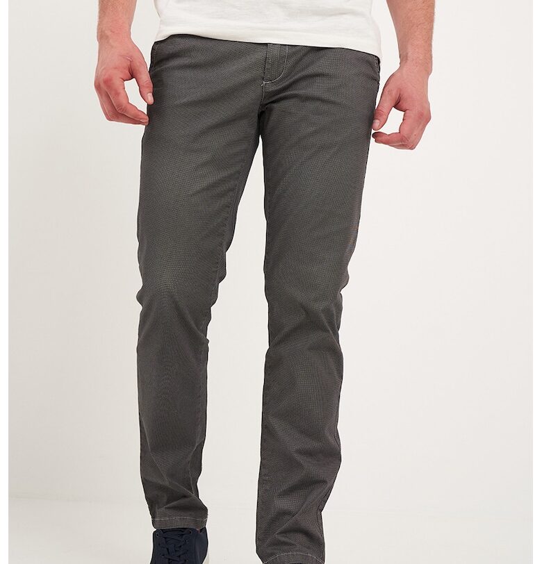 Слим панталон - Бял/Tъмносив Timeout