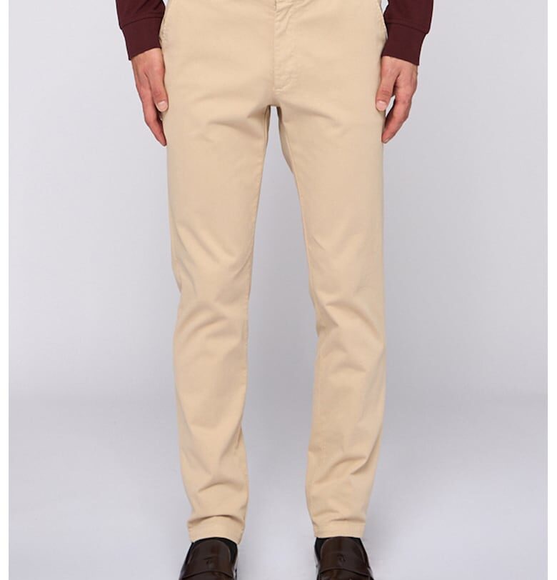 Слим панталон чино със средновисока талия - Светло бежово Trussardi