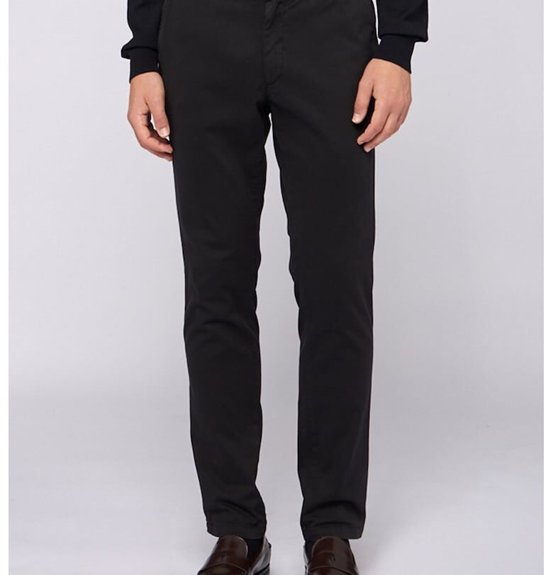 Слим панталон чино със средновисока талия - Черен Trussardi