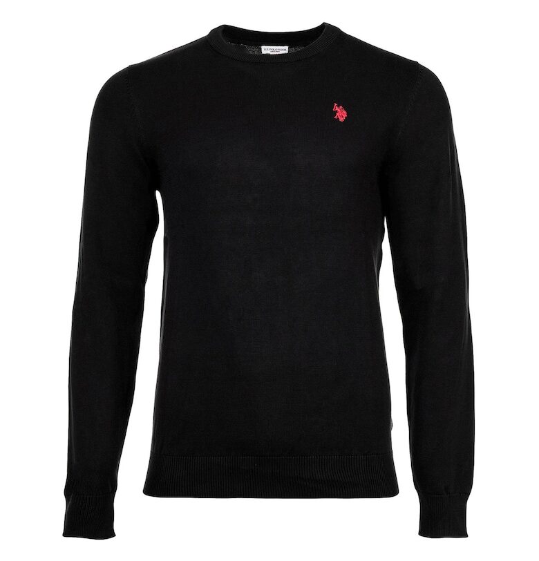 Слим пуловер - Черен US Polo Assn