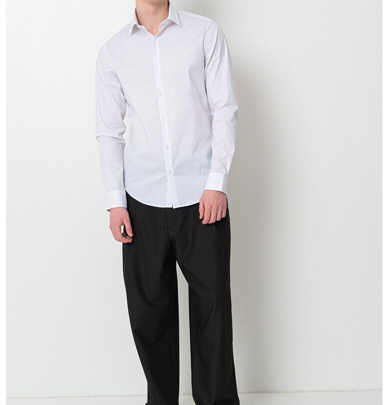 Слим риза - Бял/Светлосин CALVIN KLEIN