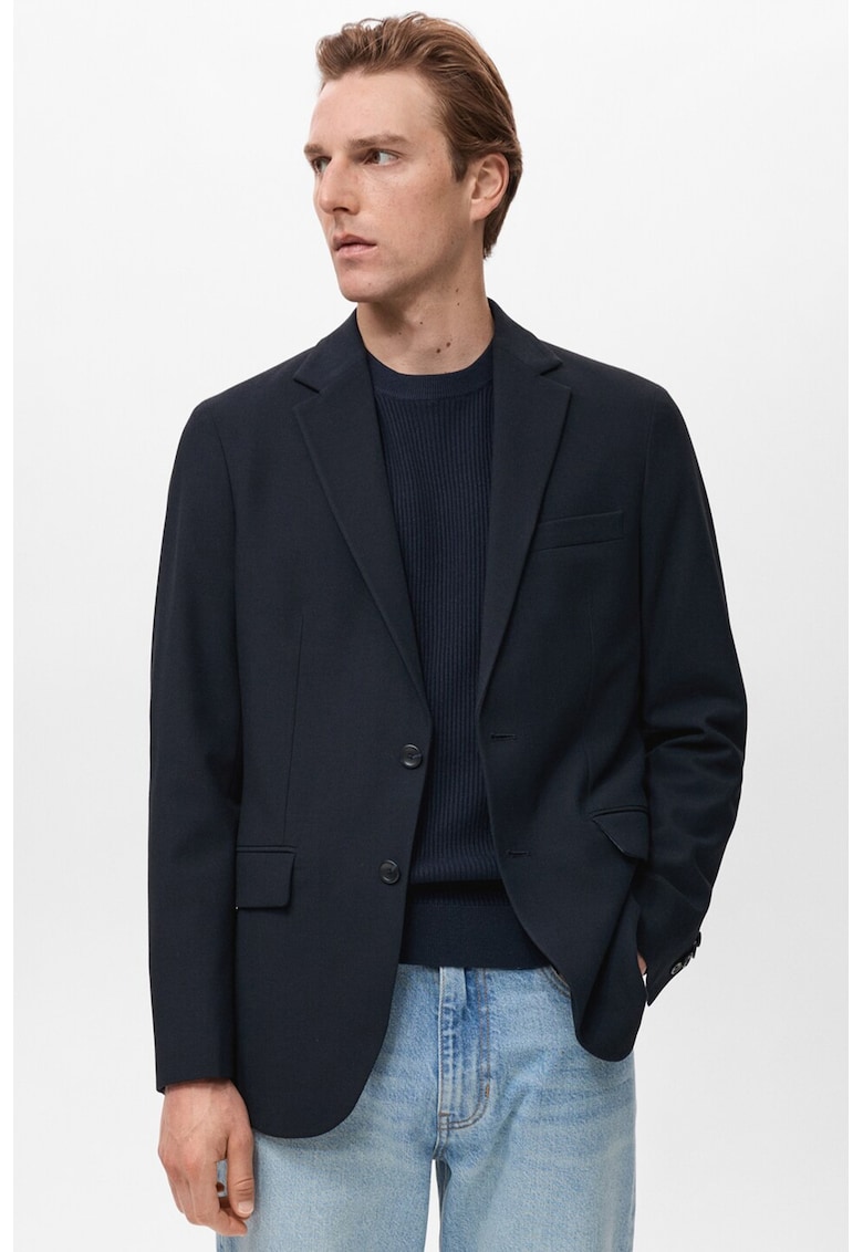 Слим сако - Тъмносин Mango