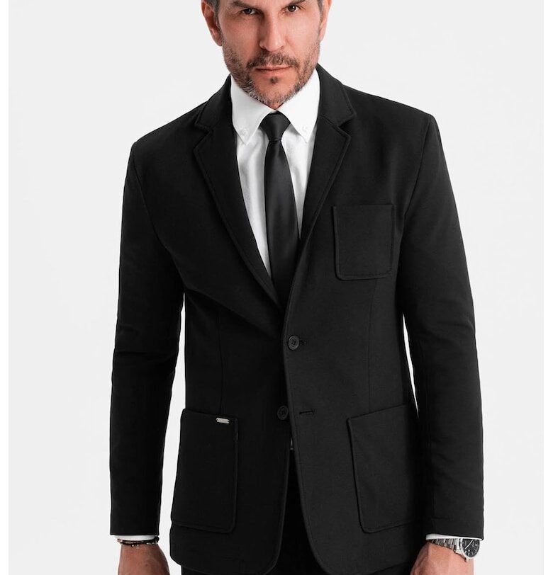 Слим сако с джоб на гърдите OMBRE