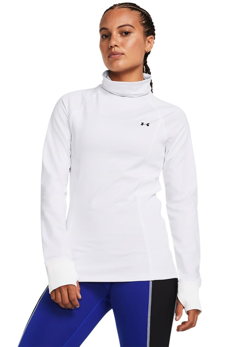 Слим спортна блуза с драпирано деколте - Бял Under Armour