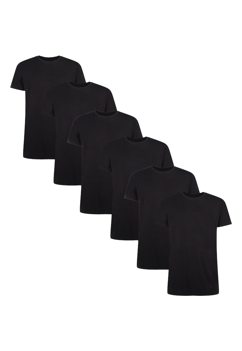 Слим тениска - 6 броя - Черен Bamboo Basics