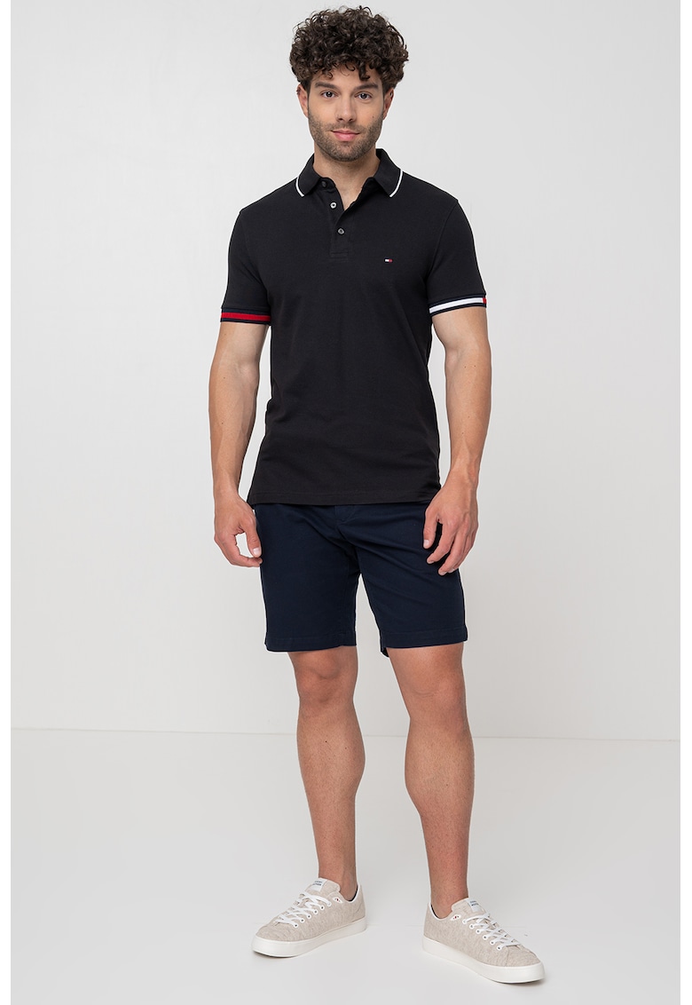 Слим тениска Signature с яка Tommy Hilfiger