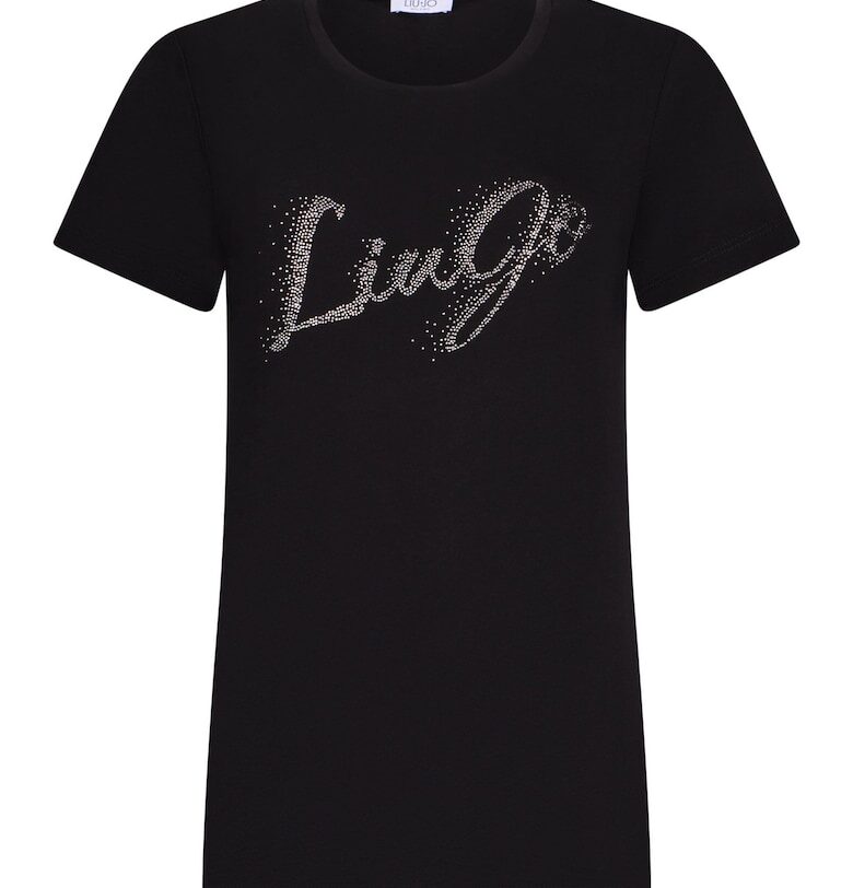 Слим тениска с лого - Черен Liu Jo