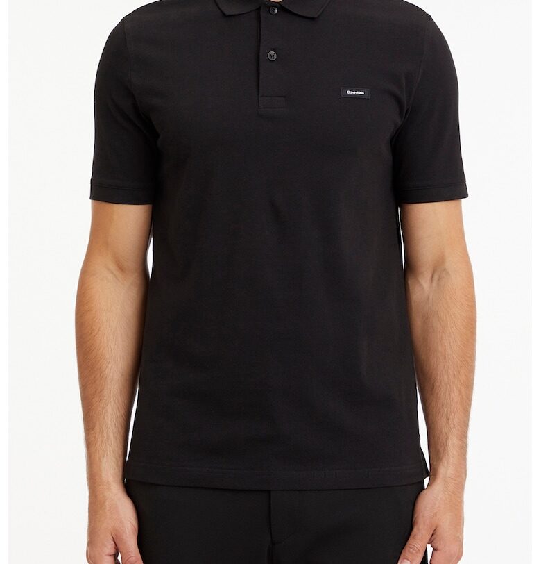 Слим тениска с яка CALVIN KLEIN