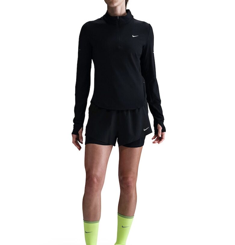 Слим фитнес блуза с Dri Fit и лого - Черен/Сив Nike