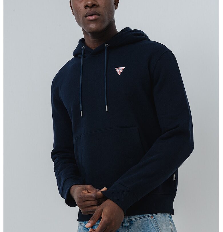 Слим худи с джоб кенгуру - Ултрамарин синьо GUESS JEANS