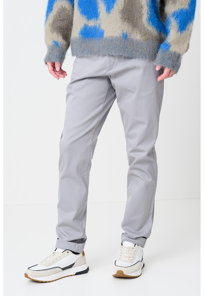 Слим чино панталон - Светло сив CALVIN KLEIN