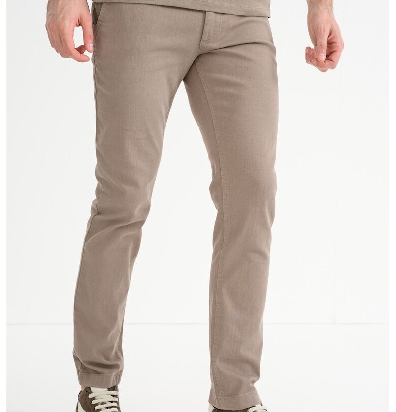 Слим чино със скосени джобове - Сиво-кафяв BOSS