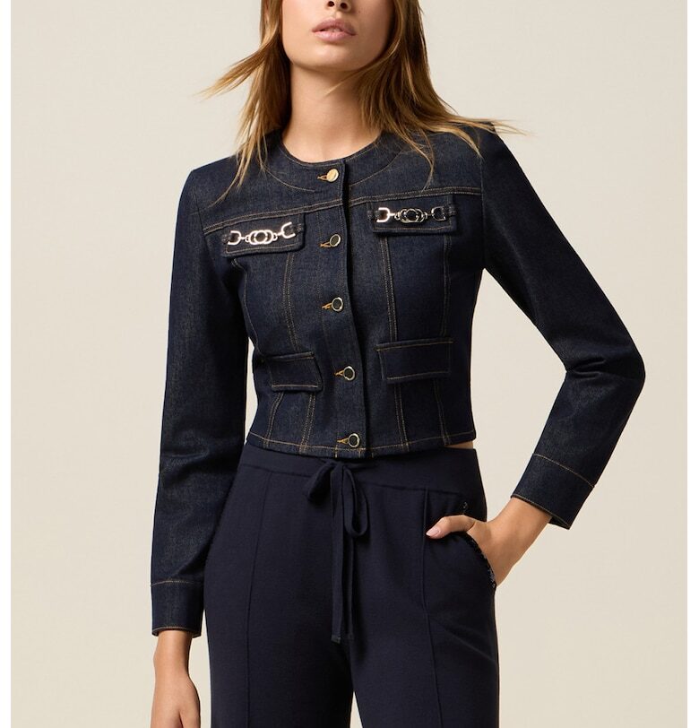 Слим яке от деним - Тъмносин Oltre