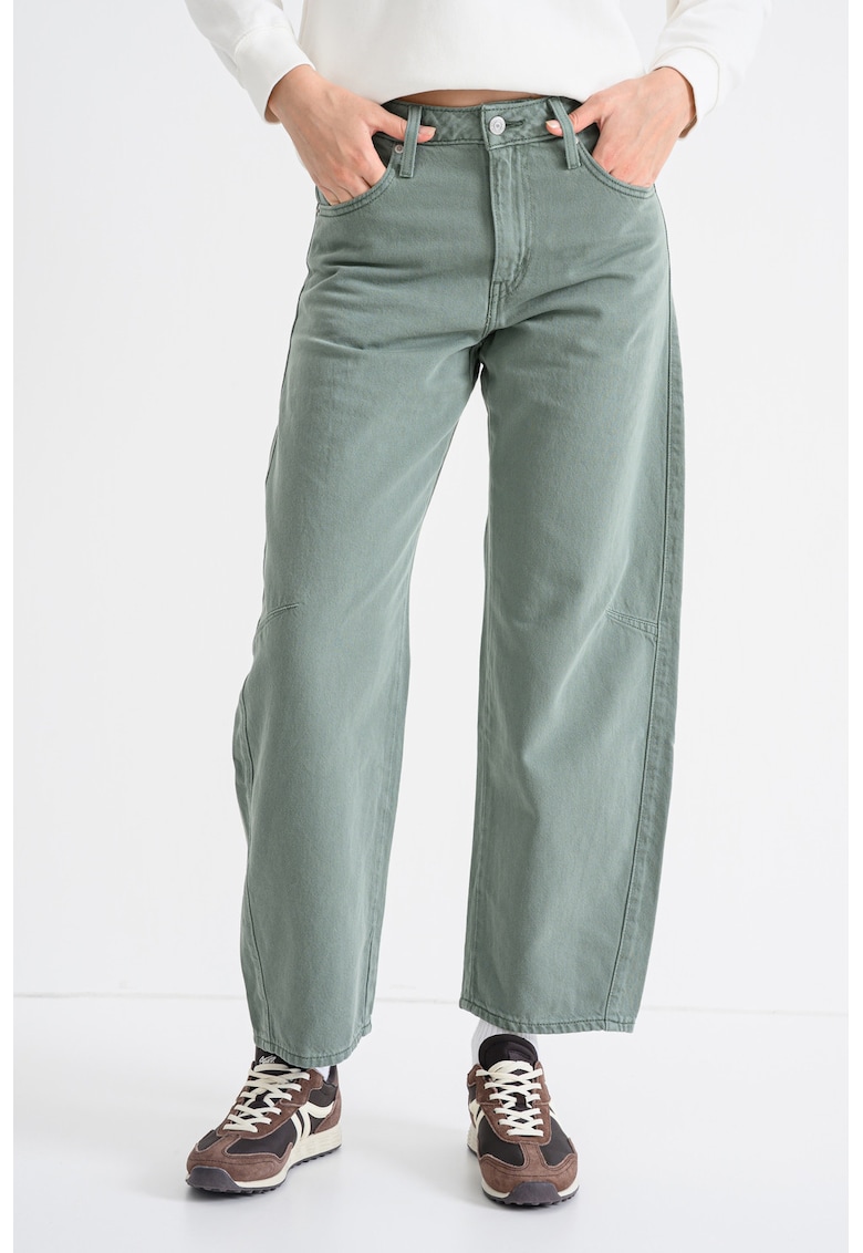Слъсени дънки тип Barrel - Папратово зелено Levis