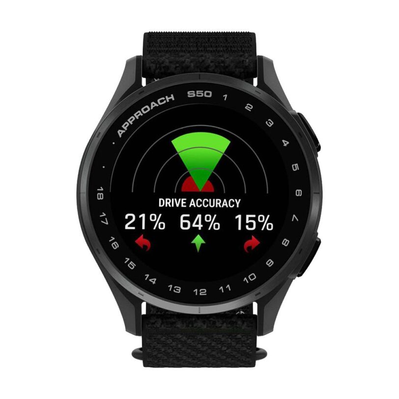 Оригинален Мъжки Смарт часовник Garmin Approach S50 Amoled 43 мм M/L Slate Aluminium/Black 010-03010-00