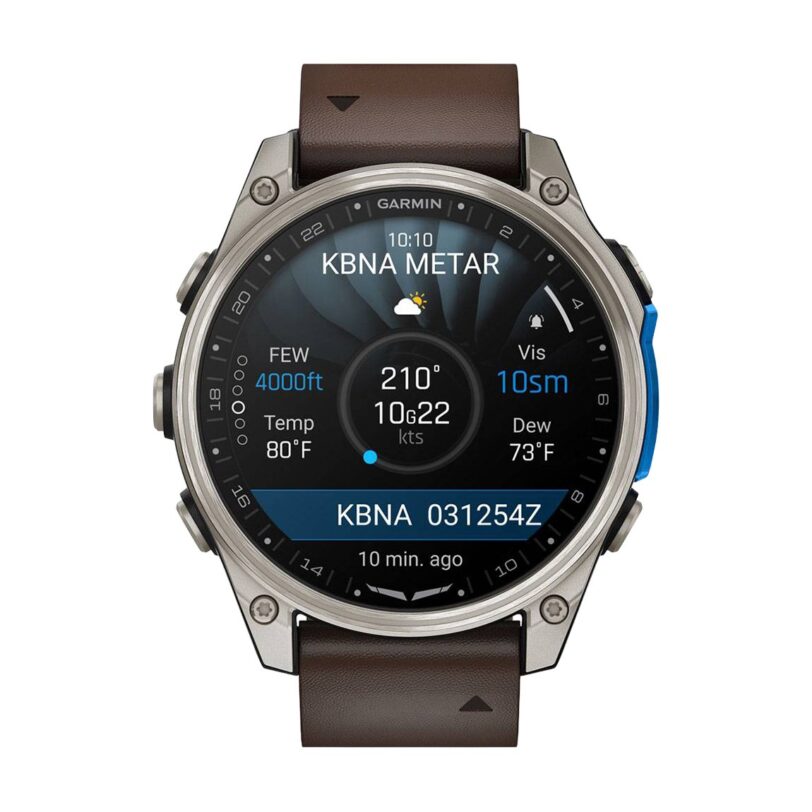 Оригинален Мъжки Смарт часовник Garmin D2 Mach 2 Amoled 47 мм Titanium/Oxford Brown 010-02904-31