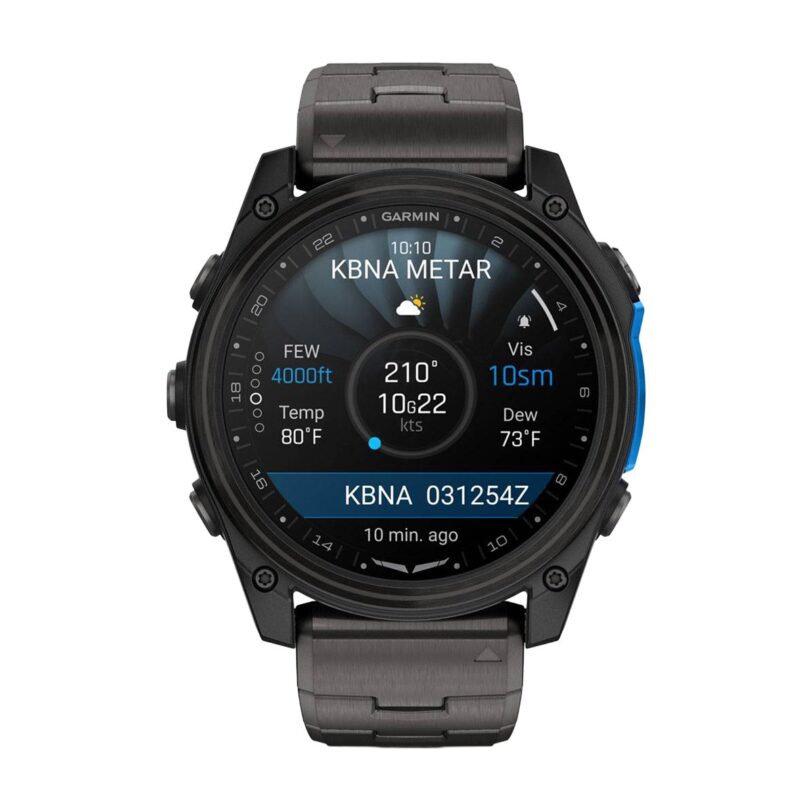 Оригинален Мъжки Смарт часовник Garmin D2 Mach 2 Amoled 51 мм Carbon Gray DLC Titanium/Vented Titanium 010-02905-31