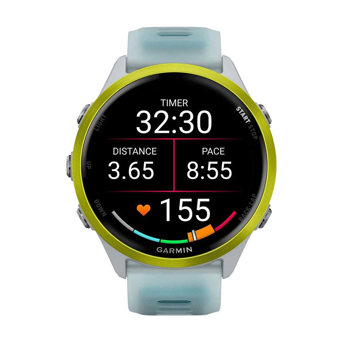 Оригинален Мъжки Смарт часовник Garmin Forerunner 570 Amoled 47 мм Gorilla 3 Amp Yelow/Whitestone/Turquoise 010-02971-01