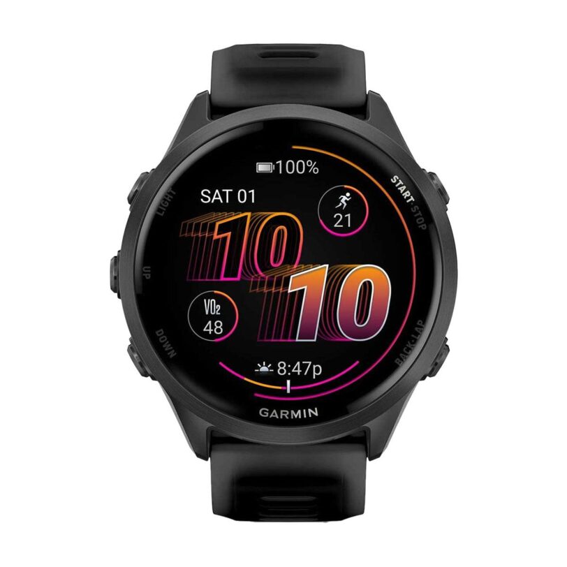 Оригинален Мъжки Смарт часовник Garmin Forerunner 570 Amoled 47 мм Gorilla 3 Slate Grey/Black 010-02971-00