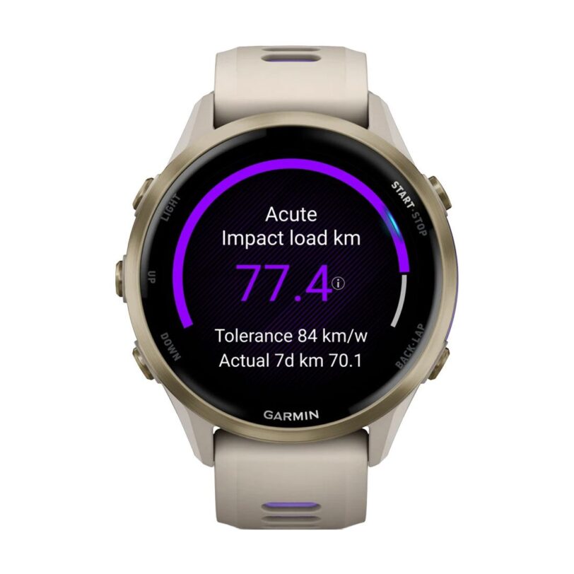 Оригинален Мъжки Смарт часовник Garmin Forerunner 970 Amoled 47 мм Sapphire Soft Gold/French Grey/Indigo 010-02969-12