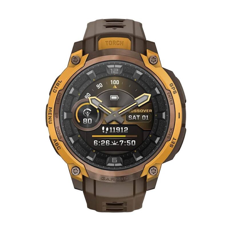 Оригинален Мъжки Смарт часовник Garmin Instinct Crossover Amoled 47 мм Sapphire Bronze/Sunburst 010-03398-01