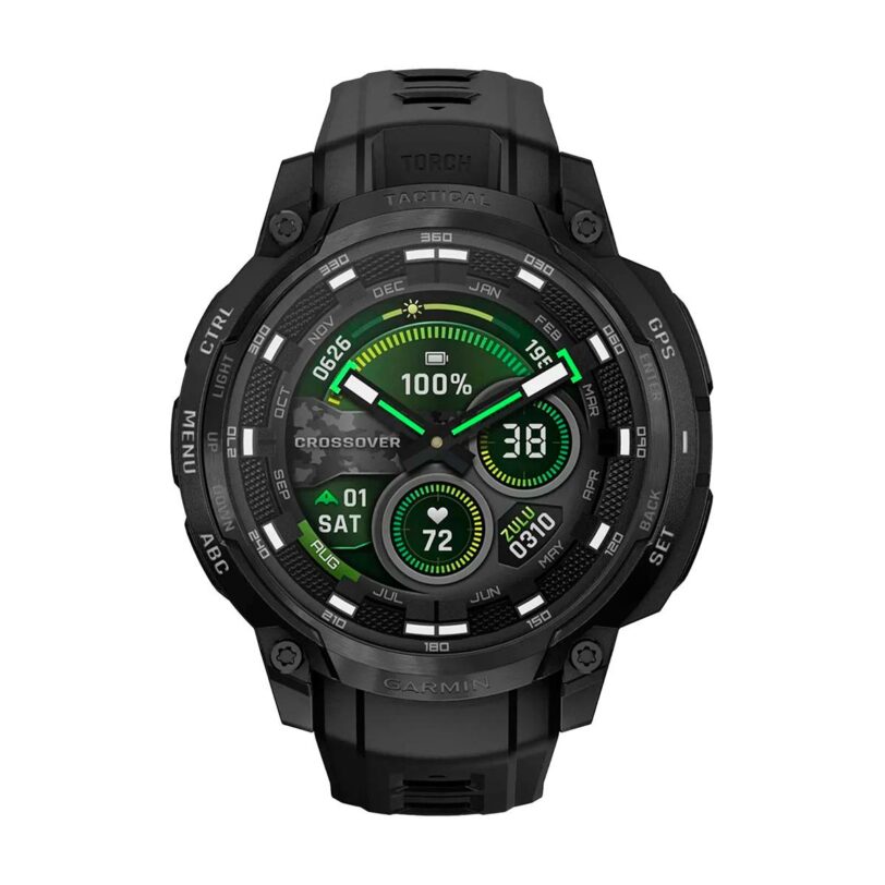 Оригинален Мъжки Смарт часовник Garmin Instinct Crossover Amoled 47 мм Sapphire Charcoal 010-03398-00
