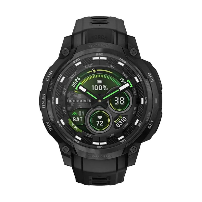 Оригинален Мъжки Смарт часовник Garmin Instinct Crossover Amoled 47 мм Sapphire Tactical Edition Black 010-03398-02