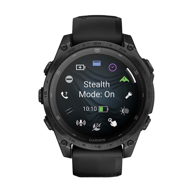 Оригинален Мъжки Смарт часовник Garmin Tactix 8 Amoled 47 мм Sapphire Applied Ballistics Ultralight Black/Pebble Gray 010-03405-01