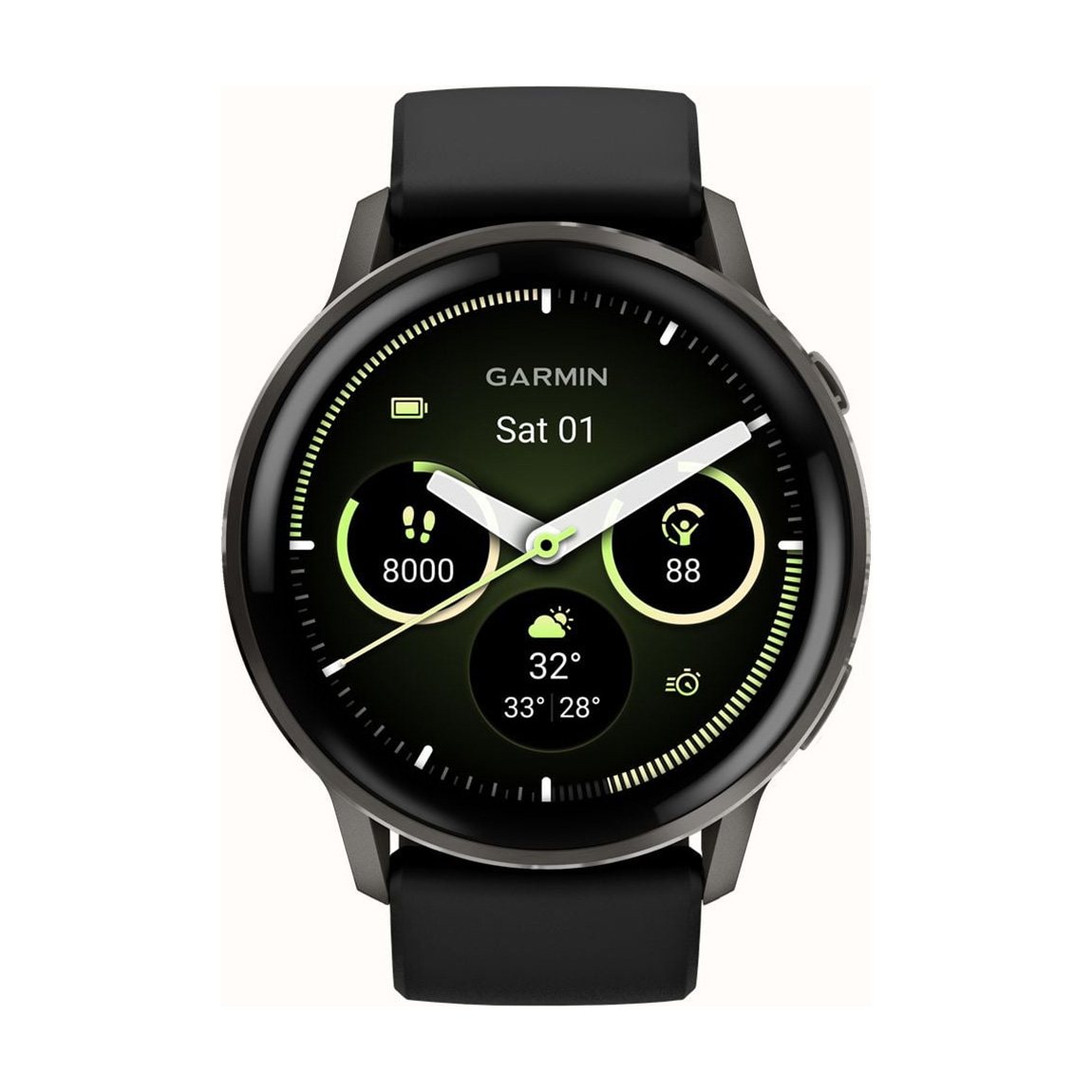 Оригинален Мъжки Смарт часовник Garmin Venu 4 Amoled 45 мм Gorilla 3 Slate/Black 010-03014-00