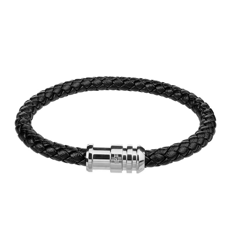 Сплетена кожена гривна Philipp Blanc