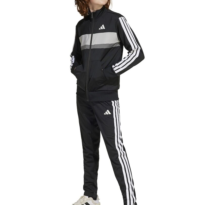 Спортен екип Tiberio с цип и лого - Черен/Сив adidas Sportswear