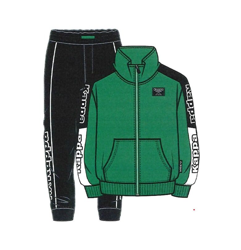 Спортен екип за момче  8055T00124 - Зелен Kappa