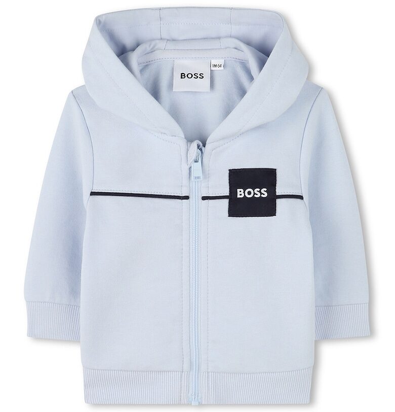 Спортен екип и блуза - 3 части - Бял/Ледено синьо BOSS Kidswear