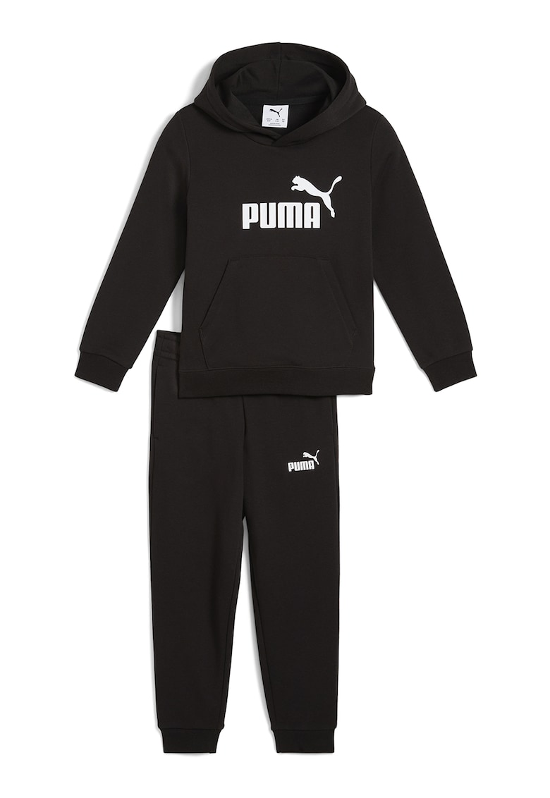 Спортен екип с джоб кенгуру - Бял/Черен Puma