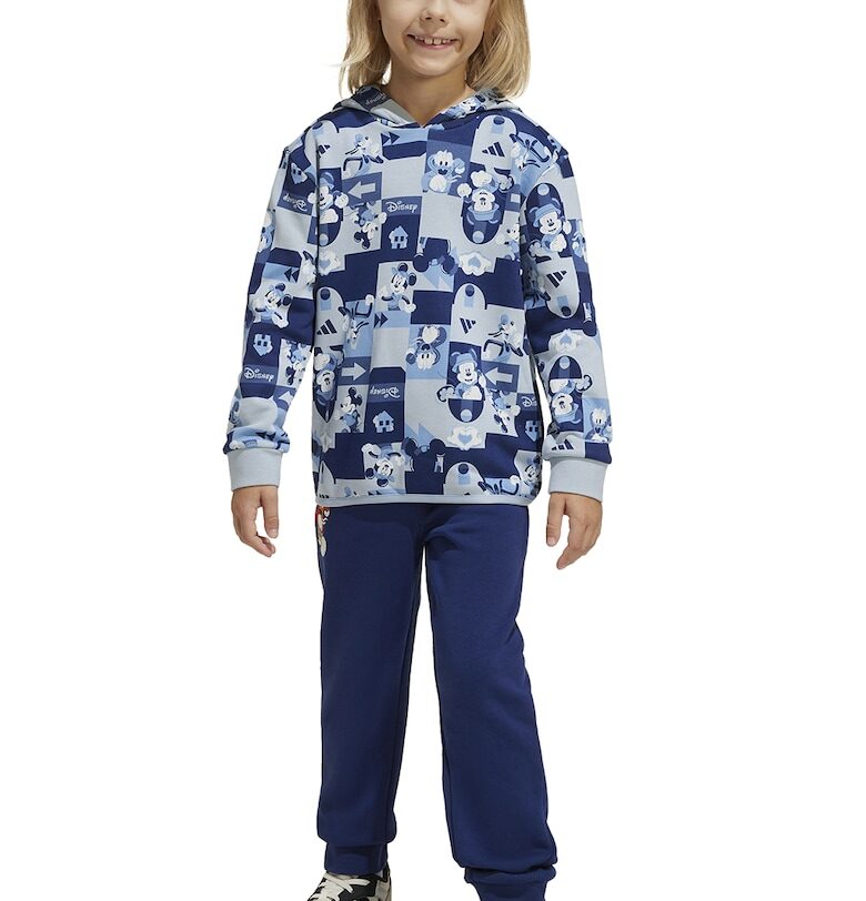 Спортен екип с качулка и принт - Тъмносин/Светлосин adidas Sportswear