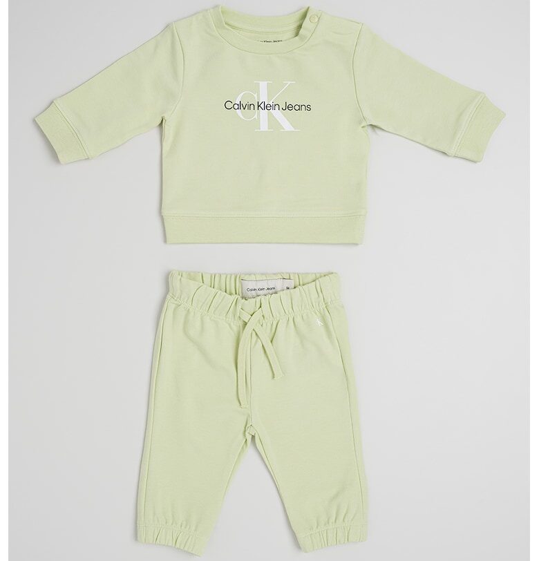 Спортен екип с органичен памук и лого - Бледозелен CALVIN KLEIN