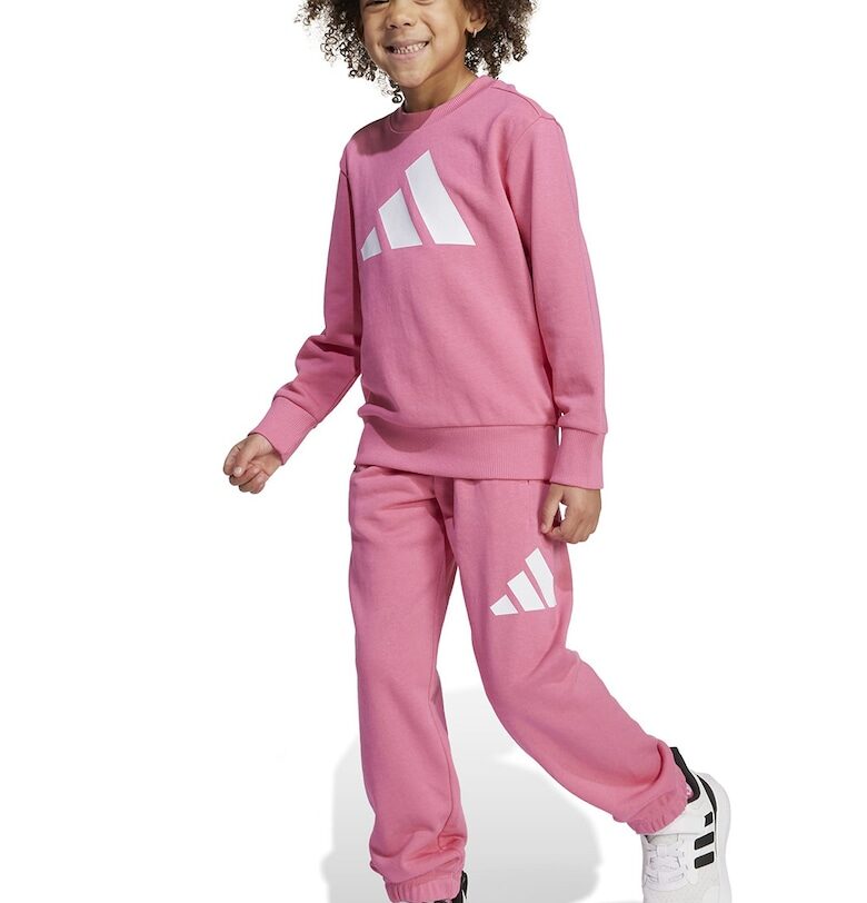 Спортен екип с памук с лого - Бял/Розова сьомга adidas Sportswear