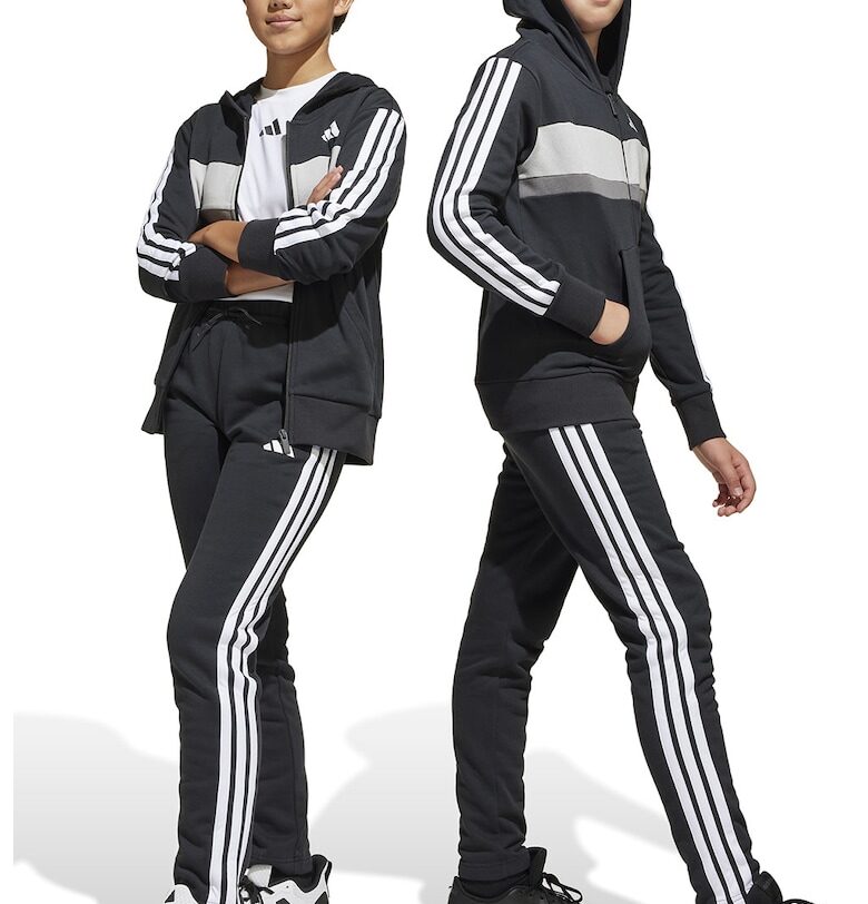 Спортен екип с памук с лого - Бял/Черен/Сив adidas Sportswear