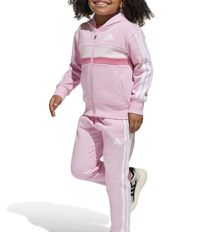 Спортен екип с памук с лого - Пастелнорозов/Бял adidas Sportswear