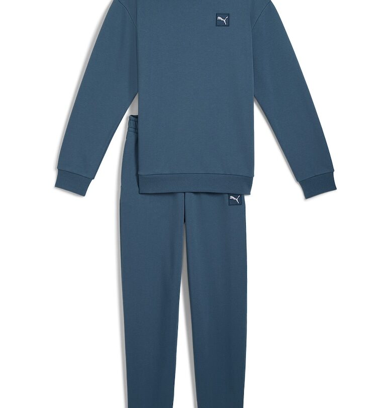 Спортен екип с памук с лого - Прашно синьо Puma