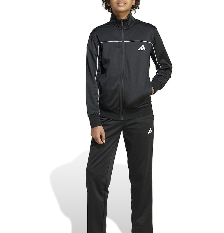 Спортен екип с цип и лого - Черен/Бял adidas Sportswear