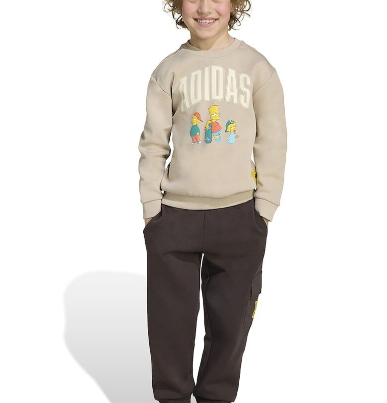Спортен екип с шарка на Simpsons - Мандарина/Тъмнокафяв/Светло бежово adidas Sportswear