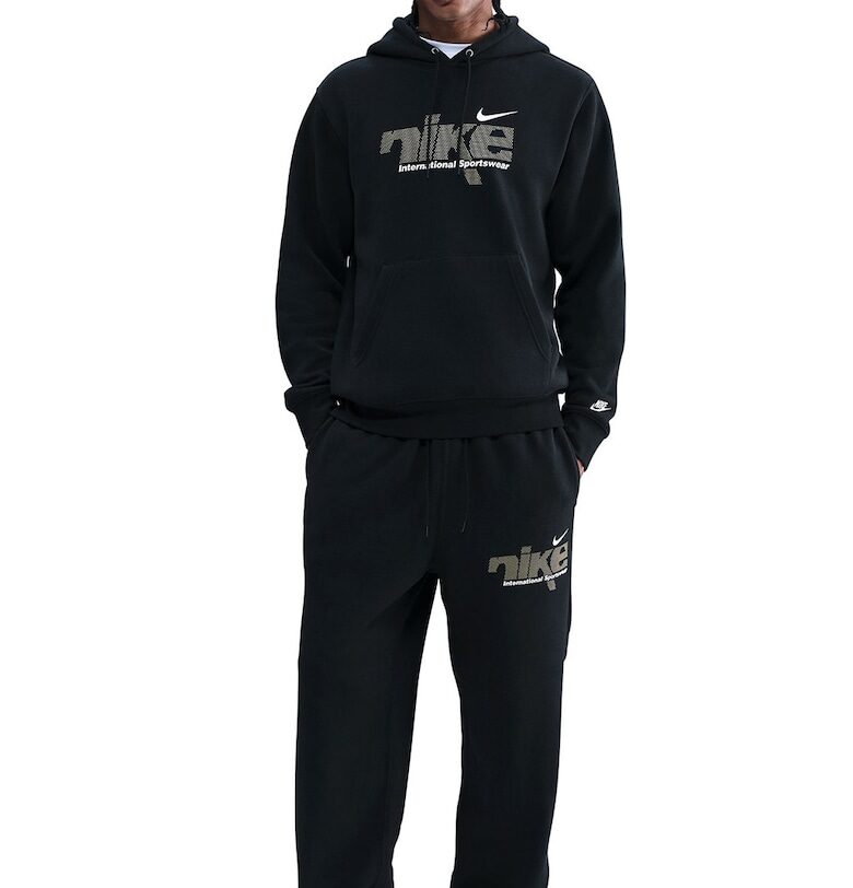 Спортен панталон Club за бънджи - Черен/Каки Nike