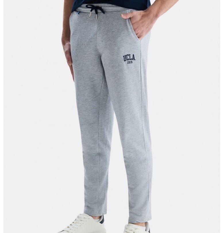 Спортен панталон Connor с връзка и лого - Сив меланж UCLA
