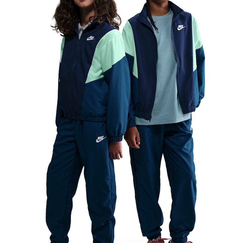 Спортен панталон Sportswear с цип - Тъмносин/Бледозелен Nike