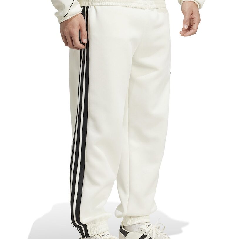 Спортен панталон Stadium с връзка и лого - Избеляло черно/Бял adidas Sportswear