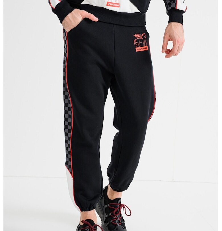 Спортен панталон Triple Decker с принт - Черен/Tъмносив Sprayground