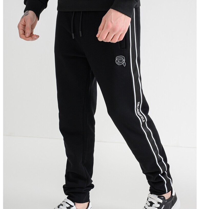 Спортен панталон с връзка - Черен Karl Lagerfeld