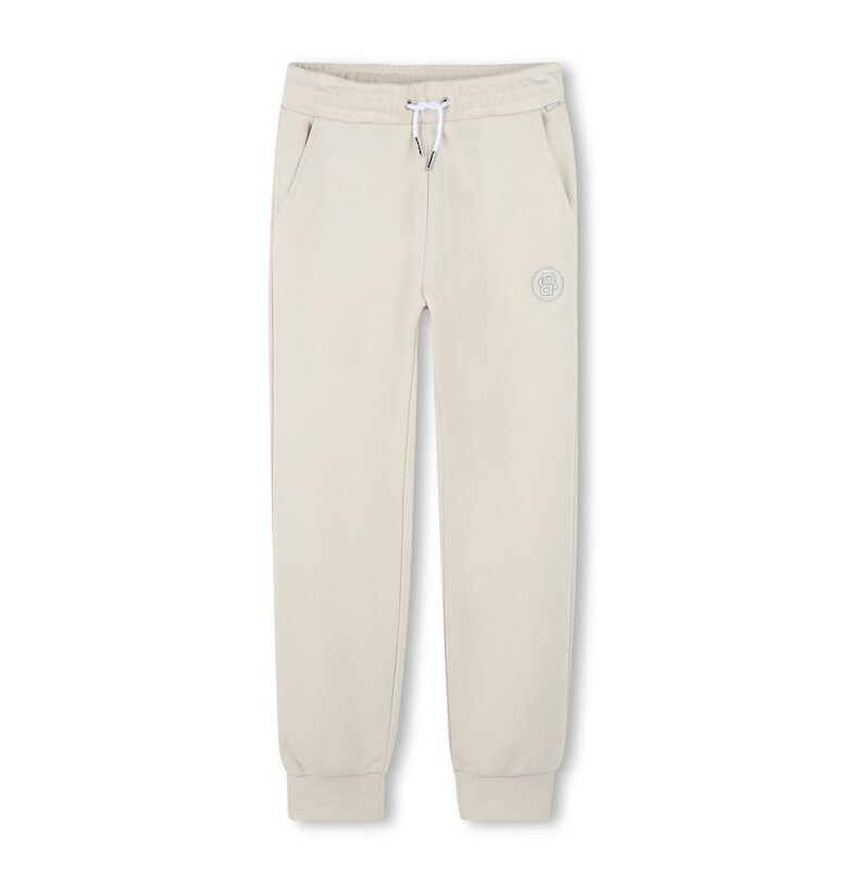 Спортен панталон с връзка и джобове - Крем BOSS Kidswear