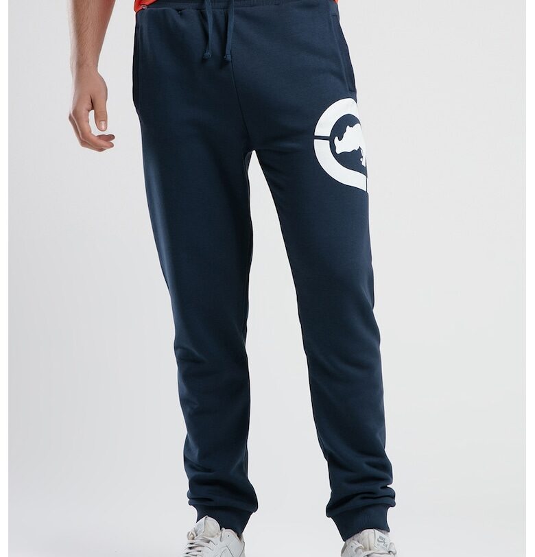 Спортен панталон с връзка и лого - Бял/Тъмносин Ecko Unlimited